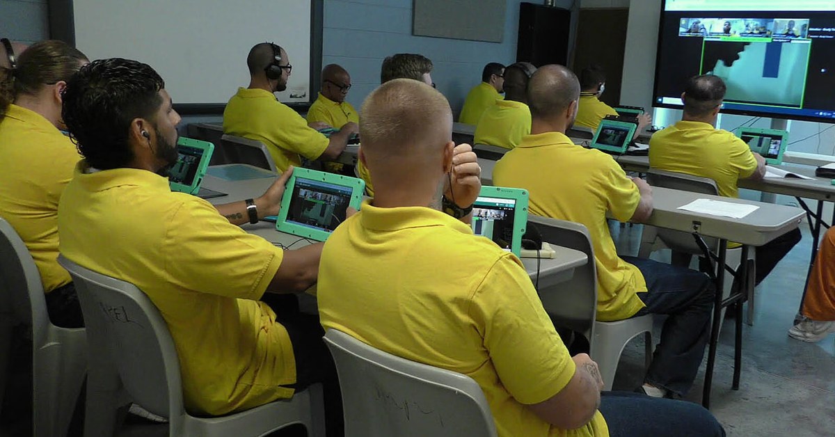 University of Wyoming students in Wyoming Department of Corrections facilities engage in courses on secure Nucleos tablets